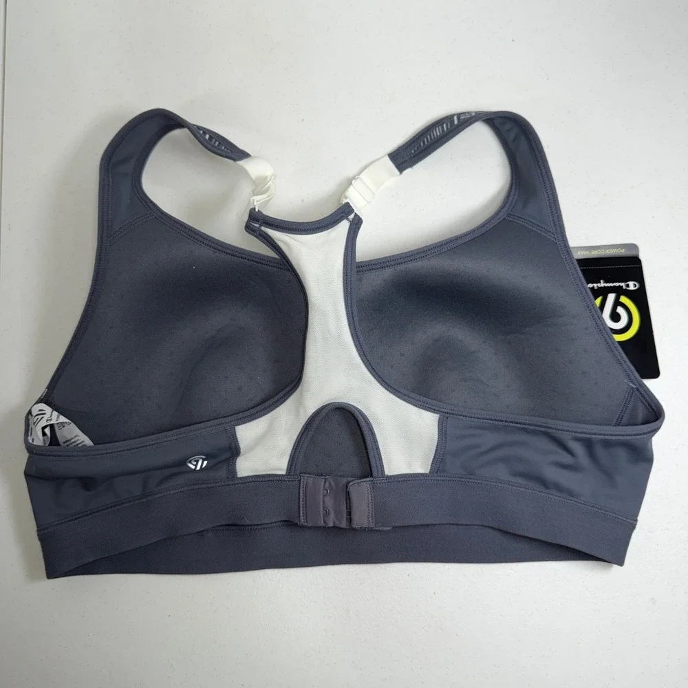 Champion C9 XL Sports Bra Power Core Max Gray Geometric Maximum Support NEW